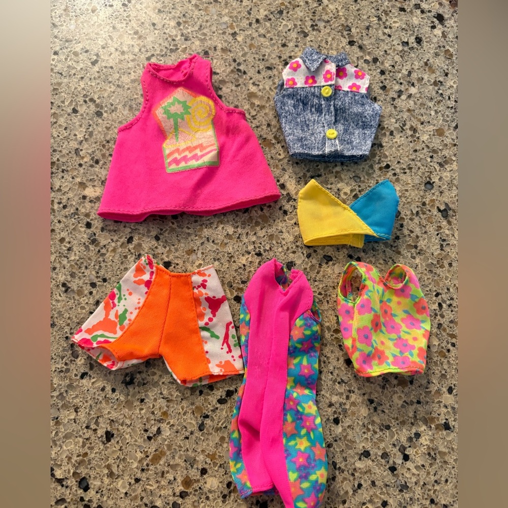 Neon Barbie clothes, Vintage Barbie clothes, 1980’s, 1990’s